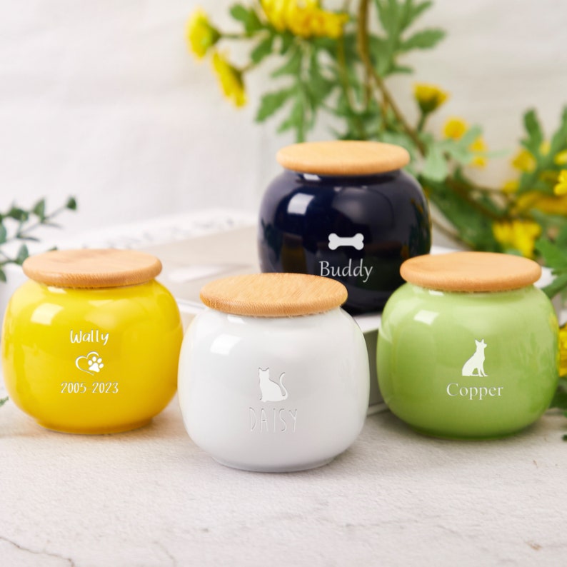 Custom Pet Urn for Dog, Pet urn for dogs ashes, Urn for dogs, urn for cats,,Personalized Pet Cremation,Pet Paw Urn Cat with Name and Date