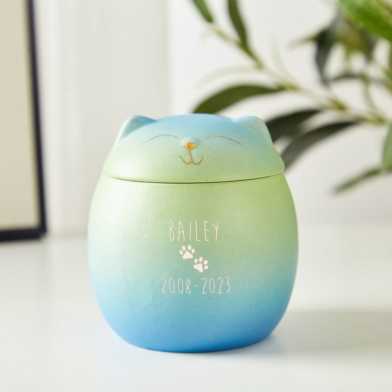 Custom Pet Urn for cat, Pet urn for cats ashes, Urn for cats, urn for pets,Personalized Pet Cremation,Pet Paw Urn Cat with Name and Date