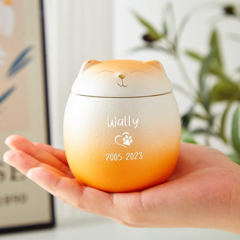 Custom Pet Urn for cat, Pet urn for cats ashes, Urn for cats, urn for pets,Personalized Pet Cremation,Pet Paw Urn Cat with Name and Date