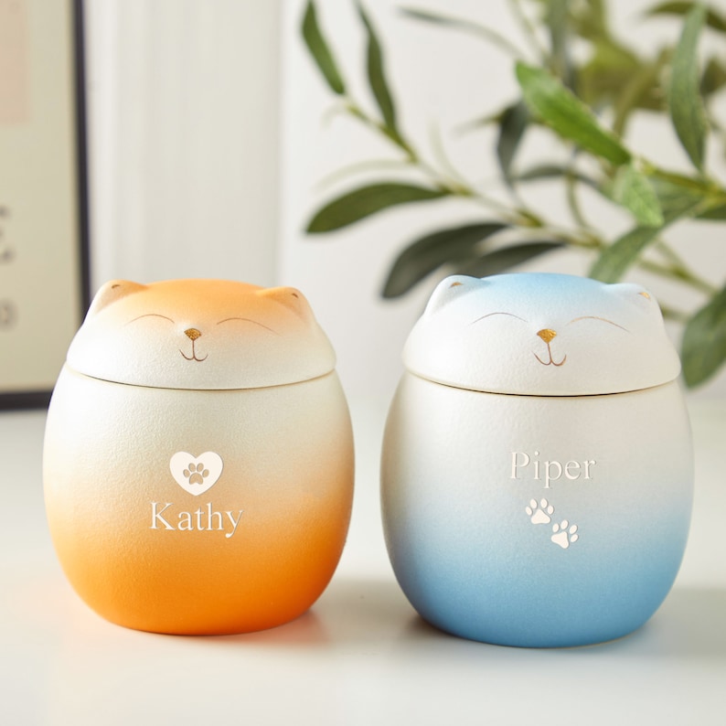 Custom Pet Urn for cat, Pet urn for cats ashes, Urn for cats, urn for pets,Personalized Pet Cremation,Pet Paw Urn Cat with Name and Date