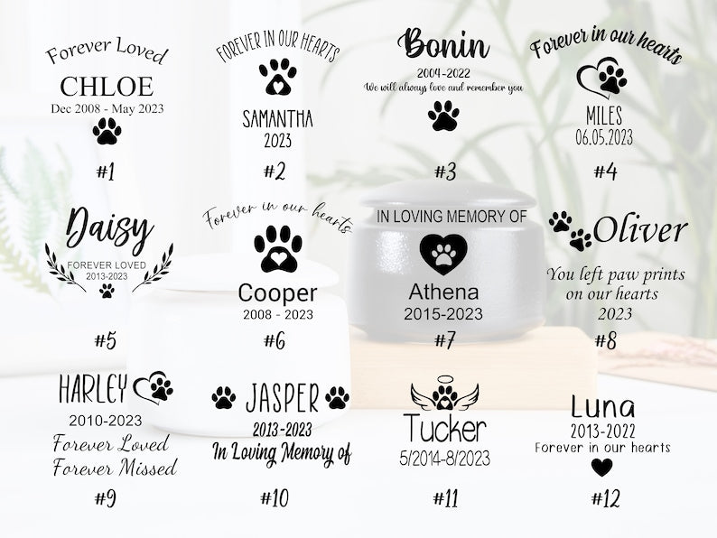 Custom Pet Urn for Dog, Pet urn for dogs ashes, Urn for dogs, urn for cats,,Personalized Pet Cremation,Pet Paw Urn Cat with Name and Date