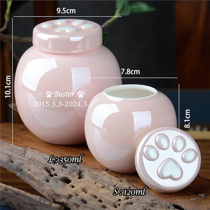 Personalized Pet Urn: A handcrafted memorial for a beloved pet | Custom engraving available-Pet Loss Gifts-Unique Pottery Urn-Gifts for Pets