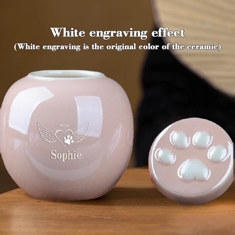 Personalized Pet Urn: A handcrafted memorial for a beloved pet | Custom engraving available-Pet Loss Gifts-Unique Pottery Urn-Gifts for Pets