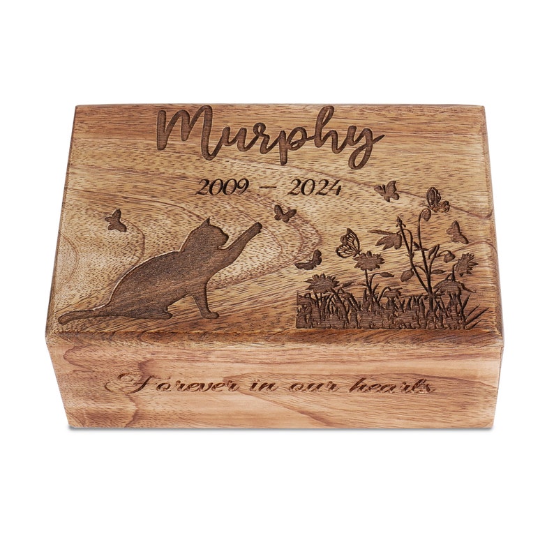 Pet Urn for Cat and dog ashes, Photo Engraved Memorial Pet Urn, Cat Loss Gifts, Pet Keepsake Gifts, Loss of Pet Sympathy Gift, Gift for Cat