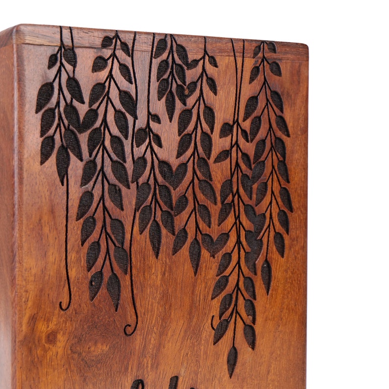 Rosewood Pet Urn for dog ashes, Pet Memorial, Cremation Urn, Human Urn Ash box, Loss of Pet Sympathy Gift, Gift for Cat Lovers
