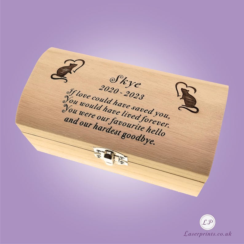 Pet Rat Ashes Urn Memorial Memory Keepsake Remembrance Bereavement Burial Box