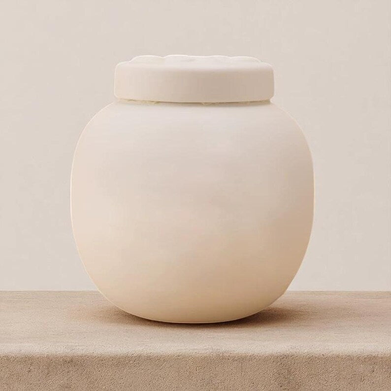 Custom White Pet Urn - Ceramic Cat Paw Memorial Urn for Ashes - Personalized Engraved Pet Cremation Urn - Photo & Name Keepsake - Cat/Dog