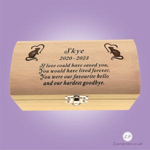 Pet Rat Ashes Urn Memorial Memory Keepsake Remembrance Bereavement Burial Box