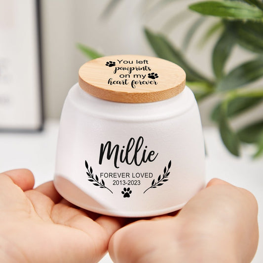 Custom Pet Urn for Dog, Pet urn for dogs ashes, Urn for dogs, urn for cats,,Personalized Pet Cremation,Pet Paw Urn Cat with Name and Date