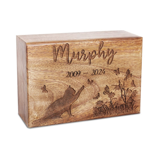 Pet Urn for Cat and dog ashes, Photo Engraved Memorial Pet Urn, Cat Loss Gifts, Pet Keepsake Gifts, Loss of Pet Sympathy Gift, Gift for Cat