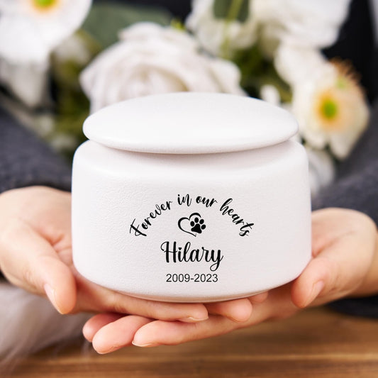 Custom Pet Urn for Dog, Pet Urn for Dogs Ashes, Urn for Dogs, Urn for Cats, Personalized Pet Cremation, Pet Paw Urn Cat with Name and Date