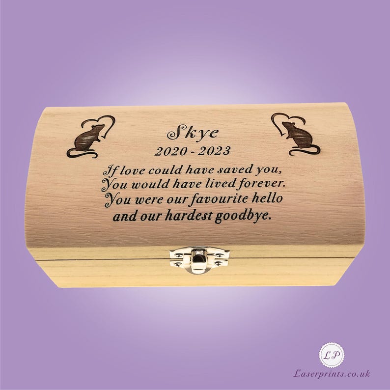 Pet Rat Ashes Urn Memorial Memory Keepsake Remembrance Bereavement Burial Box