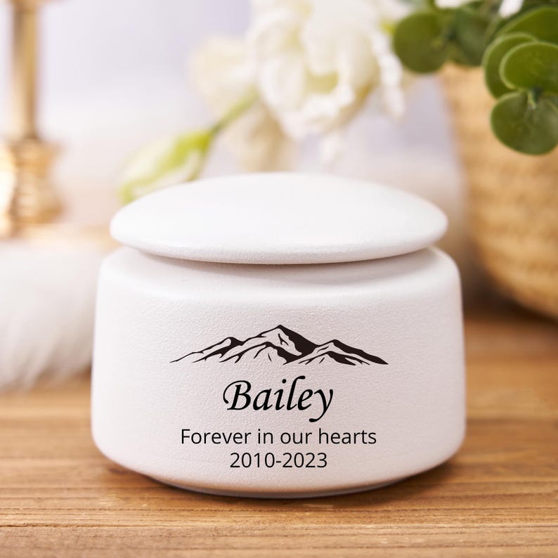 Personalized Pet Urns for Dogs Cats, Custom Dog Paw Urn with Name&Date, Modern Dog Ashes Cremation Urn, Pet Dog Memorial Gift, Dog Loss Gift